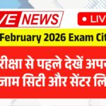 CTET February 2026 Exam City Slip